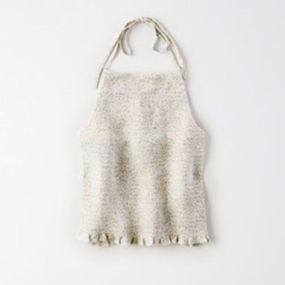 AE Printed Smocked Babydoll Top - Picture 1 of 5